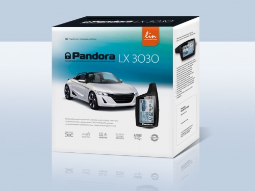 Автосигнализация с 2-ух стороней связью и автозапуском Pandora LX 3030 Pandora LX 3030. Технические характеристики LX 3030.